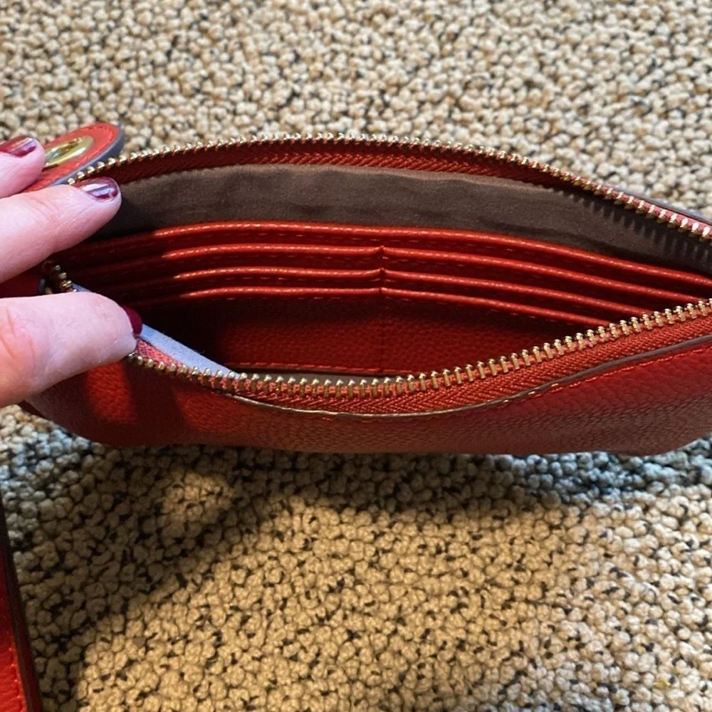 Joy Susan Maroon Clutch/Wristlet Bag in Like New Condition